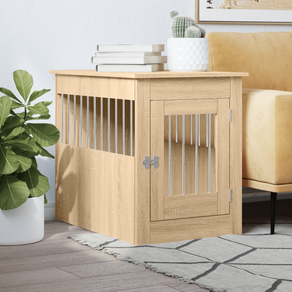 Hundekäfig im Möbelstil Sonoma-Eiche 55x80x68 cm Holzwerkstoff Hundekäfig im Möbelstil Sonoma-Eiche 55x80x68 cm Holzwerkstoff