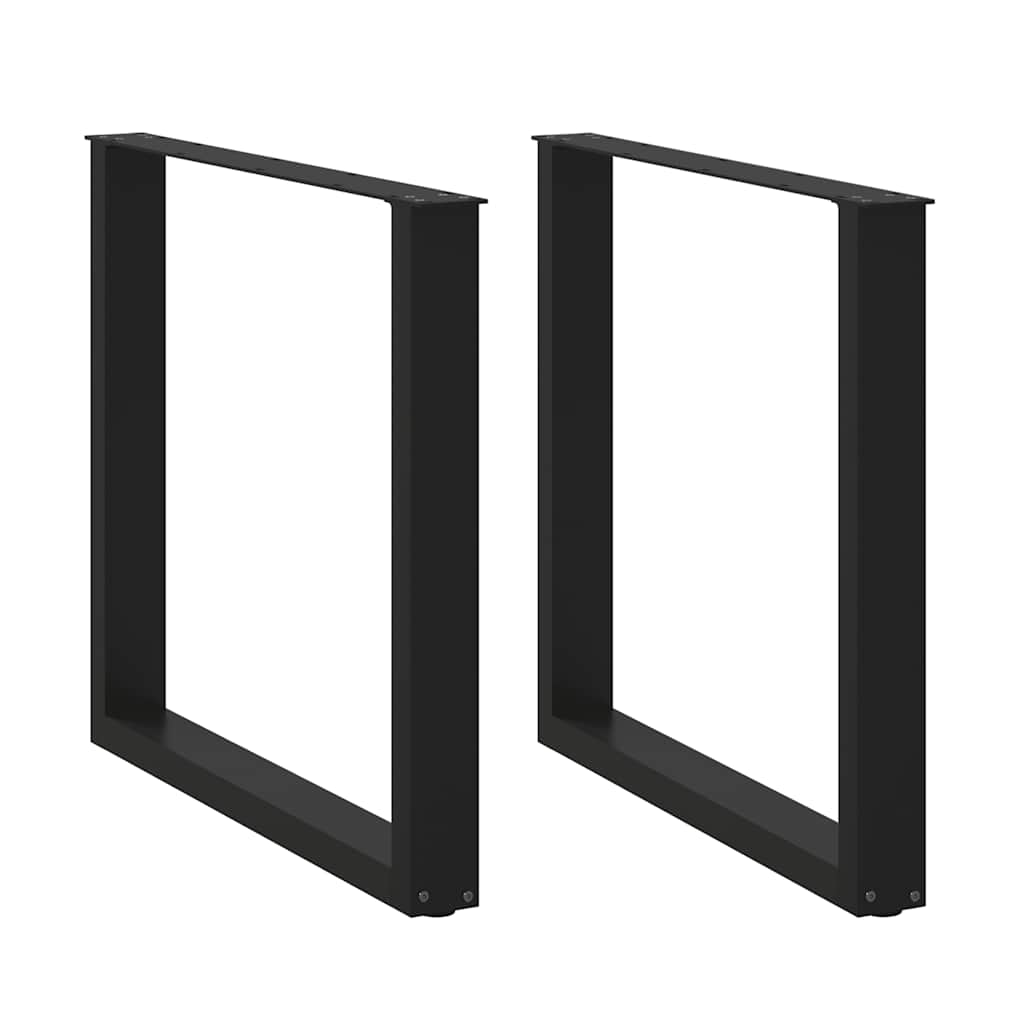 Couchtischbeine U-Form 2 Stk. Schwarz 90x(72-73) cm Stahl