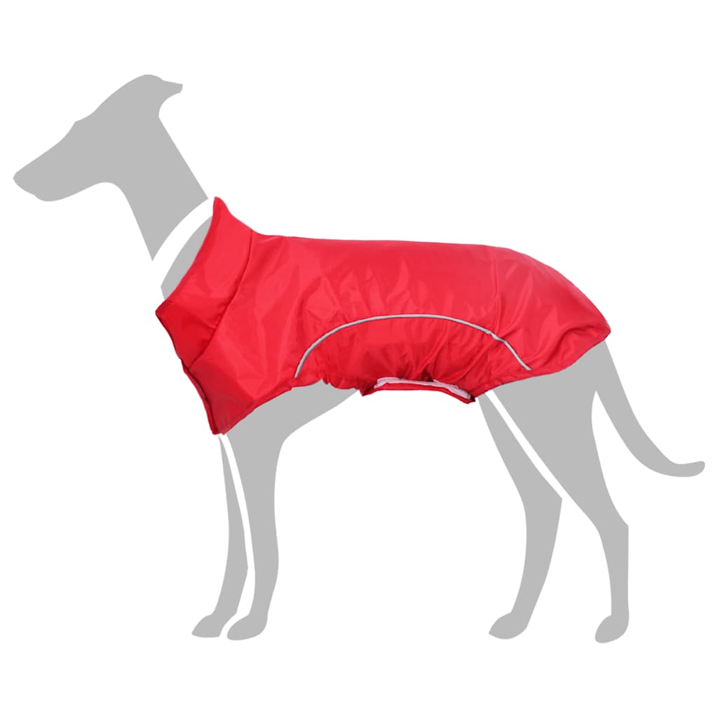 Hunde Regenmantel mit Reflexstreifen Polyester Rot XS Hunde Regenmantel mit Reflexstreifen Polyester Rot XS