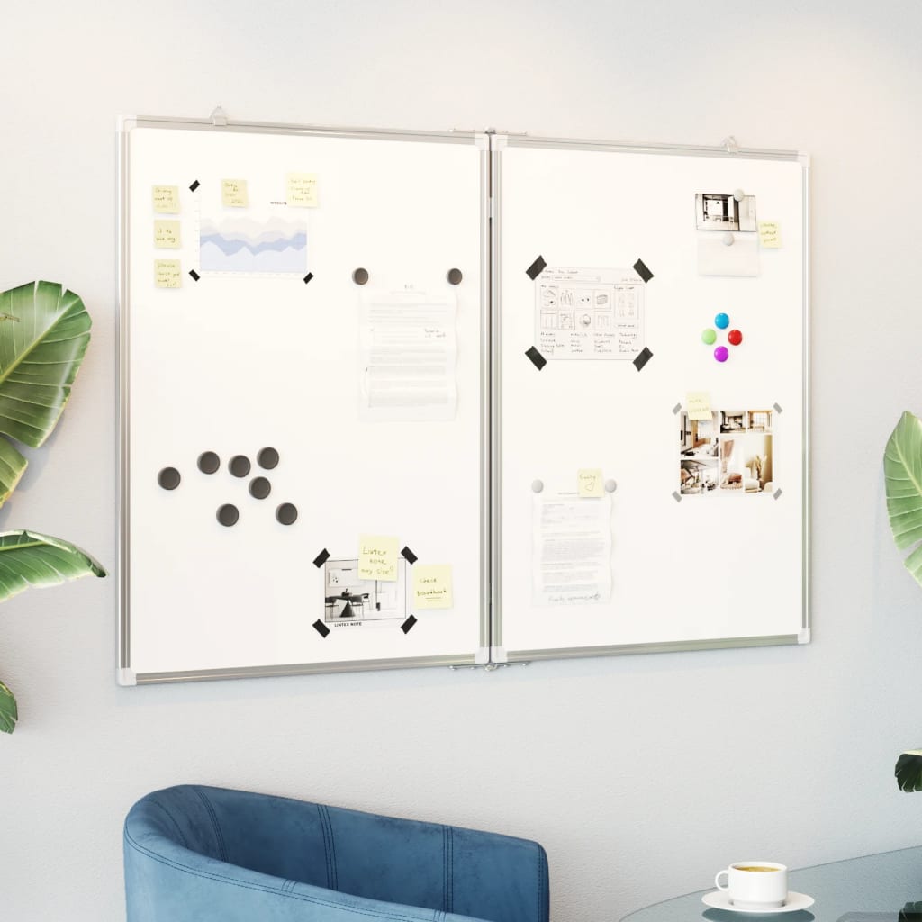 Magnetisches Whiteboard Klappbar 120x80x1,7 cm Aluminium Magnetisches Whiteboard Klappbar 120x80x1,7 cm Aluminium