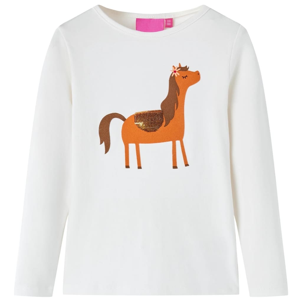 Kinder-Langarmshirt Ecru 116 Kinder-Langarmshirt Ecru 116