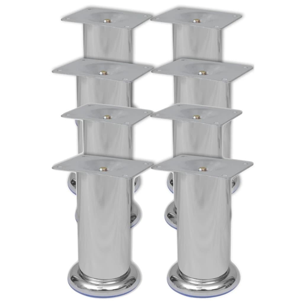 Runde Sofabeine 8 Stk. Chrom 120 mm Runde Sofabeine 8 Stk. Chrom 120 mm