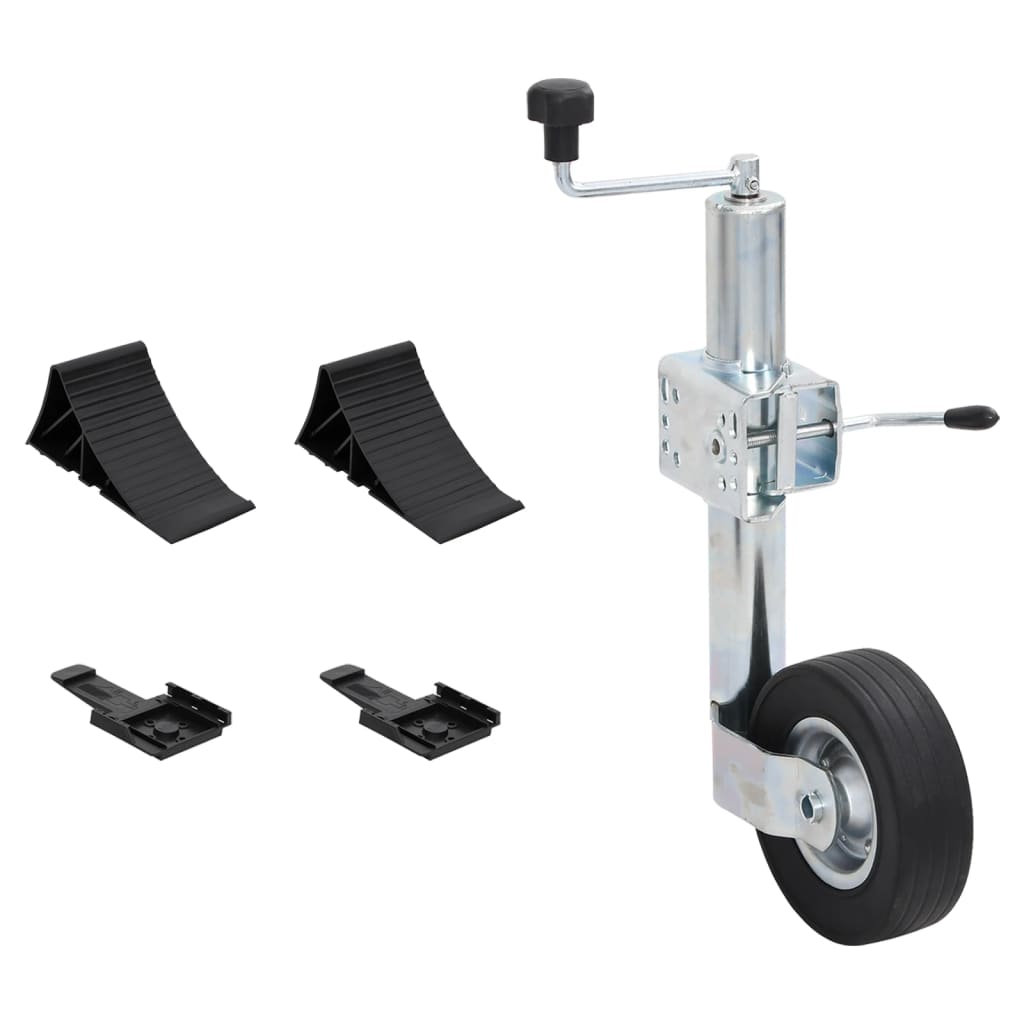 Stützrad 60 mm mit Klemme und Unterlegkeilen Stützrad 60 mm mit Klemme und Unterlegkeilen