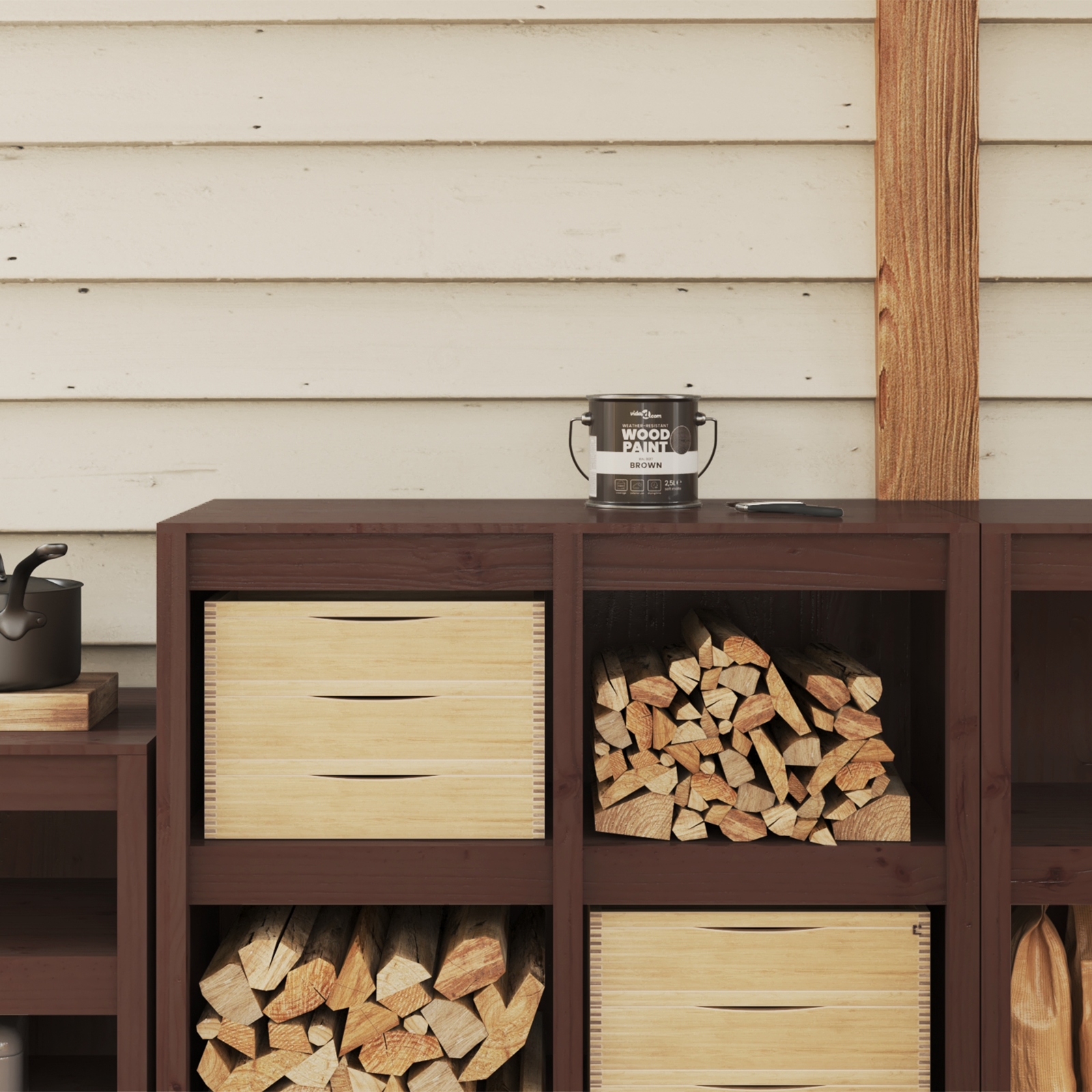 Holzfarbe Braun 2,5 L Holzfarbe Braun 2,5 L