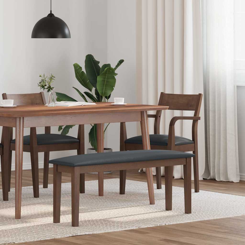 Bank 110 cm Braun Massivholz Gummibaum Bank 110 cm Braun Massivholz Gummibaum