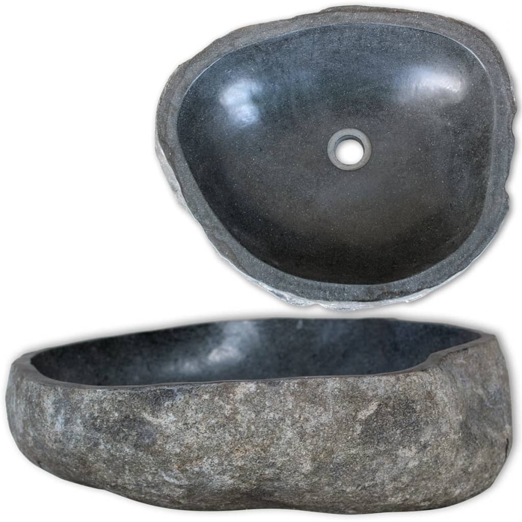 Waschbecken Flussstein Oval 45-53 cm Waschbecken Flussstein Oval 45-53 cm