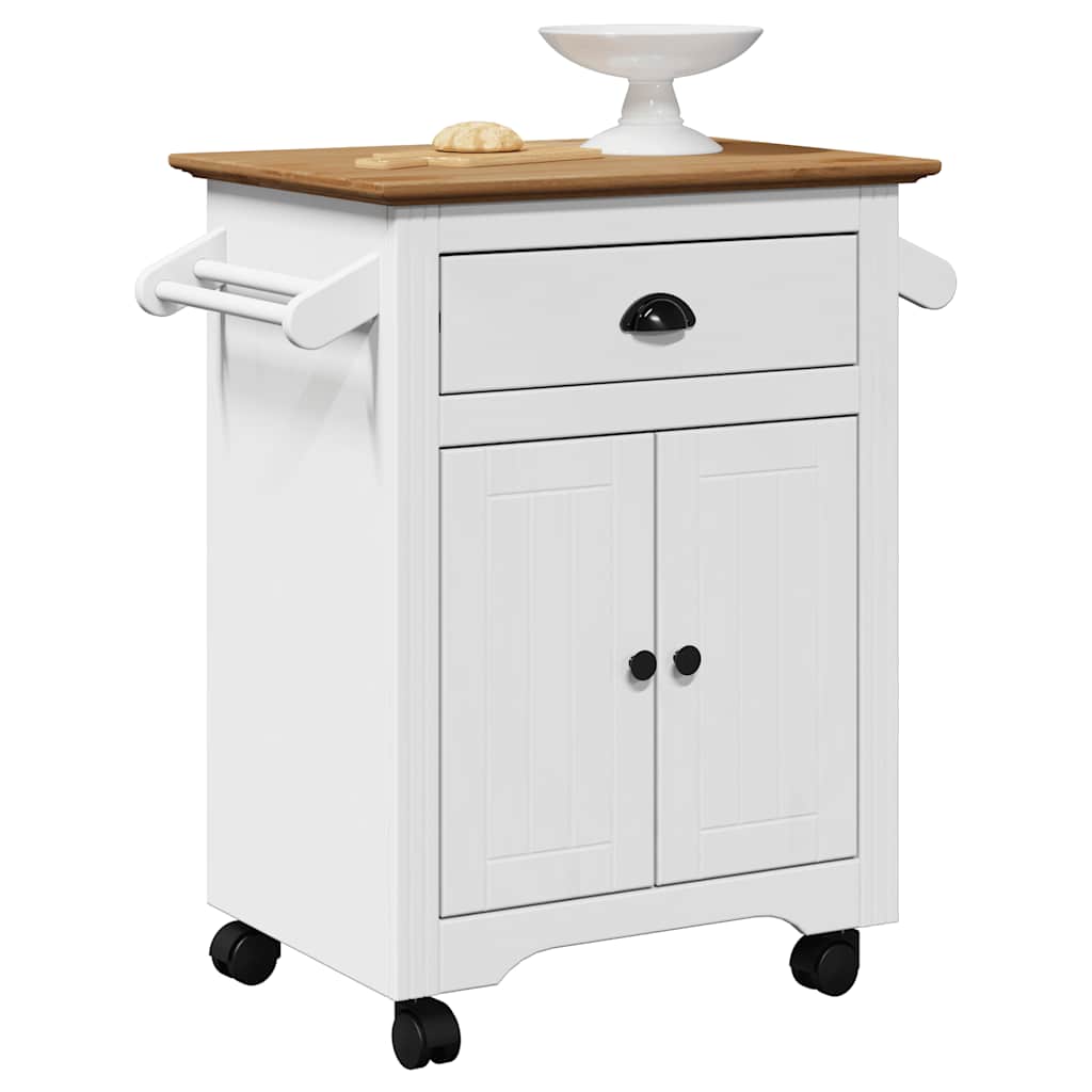 Küchenwagen BODO Weiß und Braun 72x45x80 cm Küchenwagen BODO Weiß und Braun 72x45x80 cm
