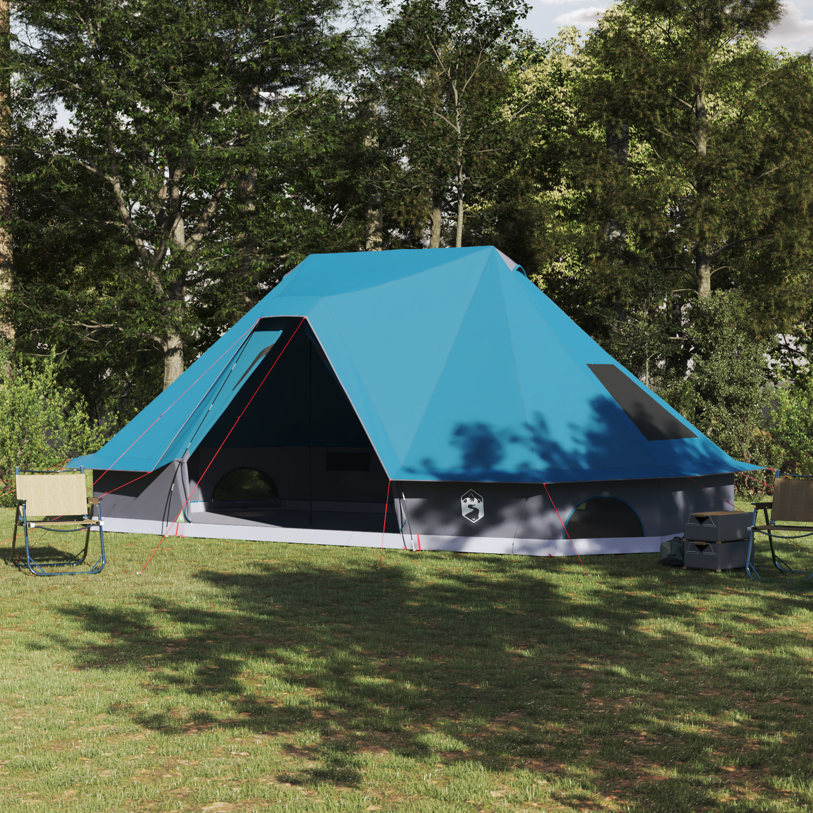 Familienzelt Tipi Blau für 10 Personen wasserfest Familienzelt Tipi Blau für 10 Personen wasserfest