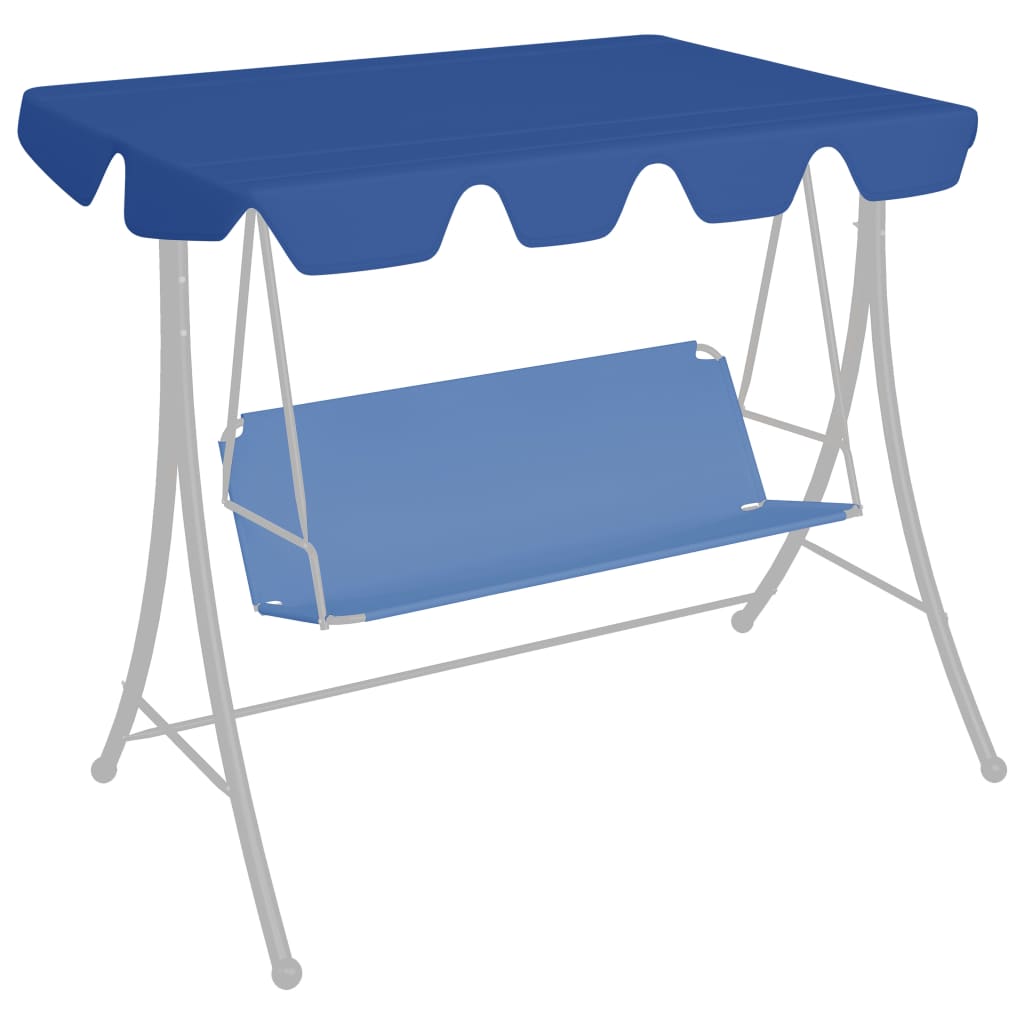 Ersatzdach für Hollywoodschaukel Blau 150/130x105/70 cm Ersatzdach für Hollywoodschaukel Blau 150/130x105/70 cm