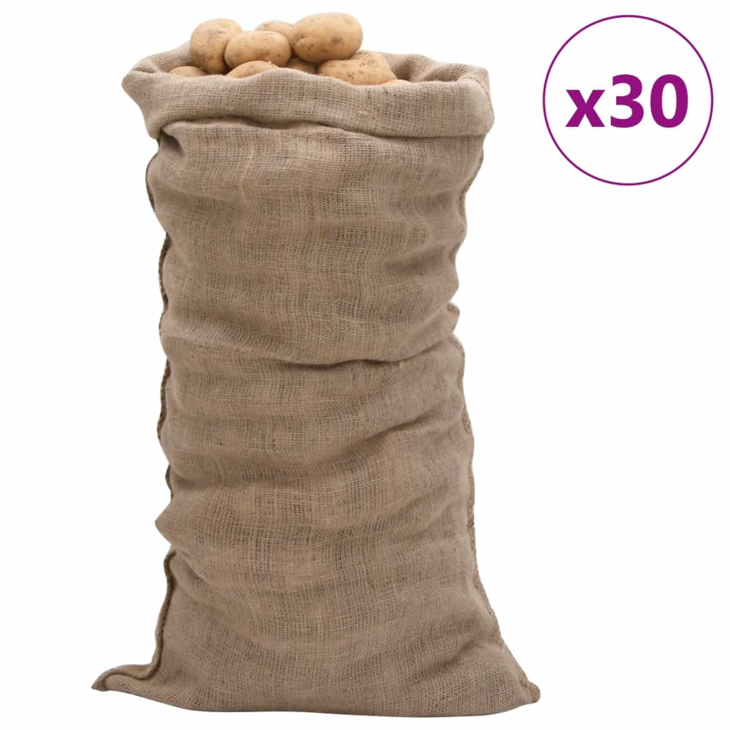 Jutesäcke 30 Stk. 65x135 cm 100% Jute 220 g/m² Jutesäcke 30 Stk. 65x135 cm 100% Jute 220 g/m²