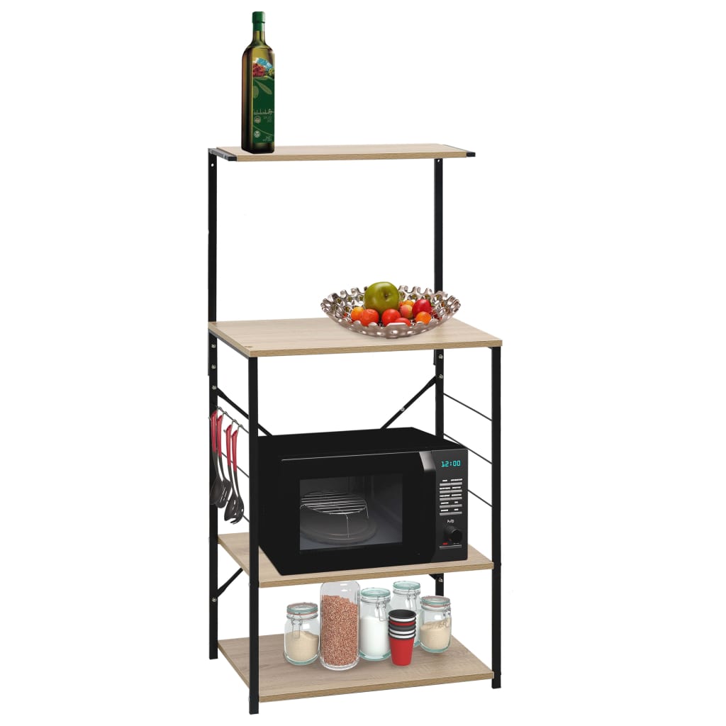 Mikrowellenregal Schwarz Eiche 60x39,6x123 cm Holzwerkstoff Mikrowellenregal Schwarz Eiche 60x39,6x123 cm Holzwerkstoff