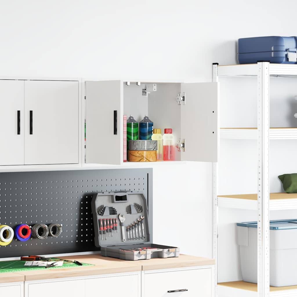 Garagen-Wandschrank Weiß Holzwerkstoff Garagen-Wandschrank Weiß Holzwerkstoff
