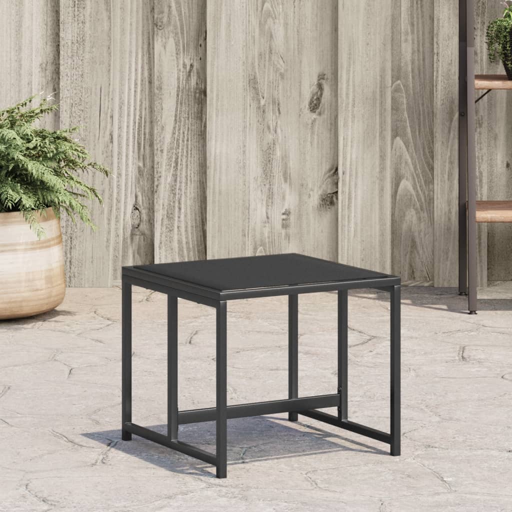 Gartenhocker 4 Stk. Schwarz Stahl und Textilene Gartenhocker 4 Stk. Schwarz Stahl und Textilene