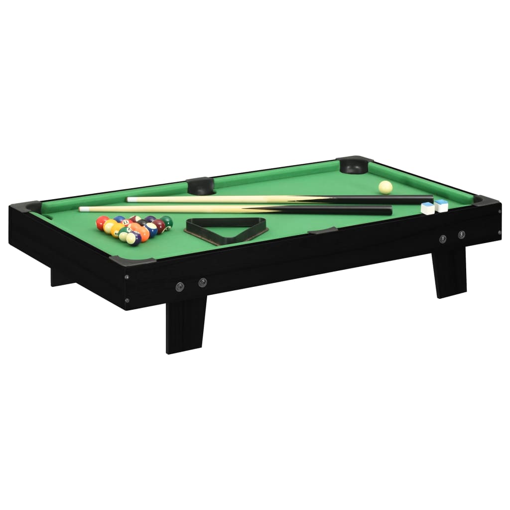 3-Fuß Mini-Billardtisch 92x52x19 cm Schwarz und Grün 3-Fuß Mini-Billardtisch 92x52x19 cm Schwarz und Grün