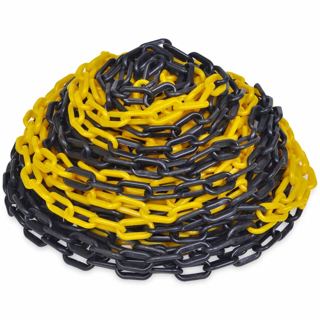 30 m Kunststoff Absperrkette gelb-schwarz 30 m Kunststoff Absperrkette gelb-schwarz