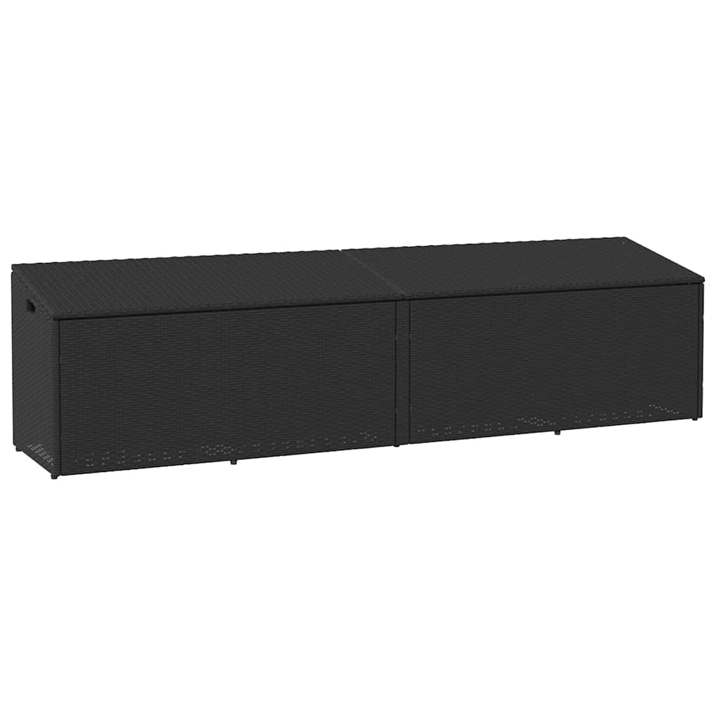Garten-Auflagenbox Schwarz 220x50x58 cm Poly Rattan Garten-Auflagenbox Schwarz 220x50x58 cm Poly Rattan