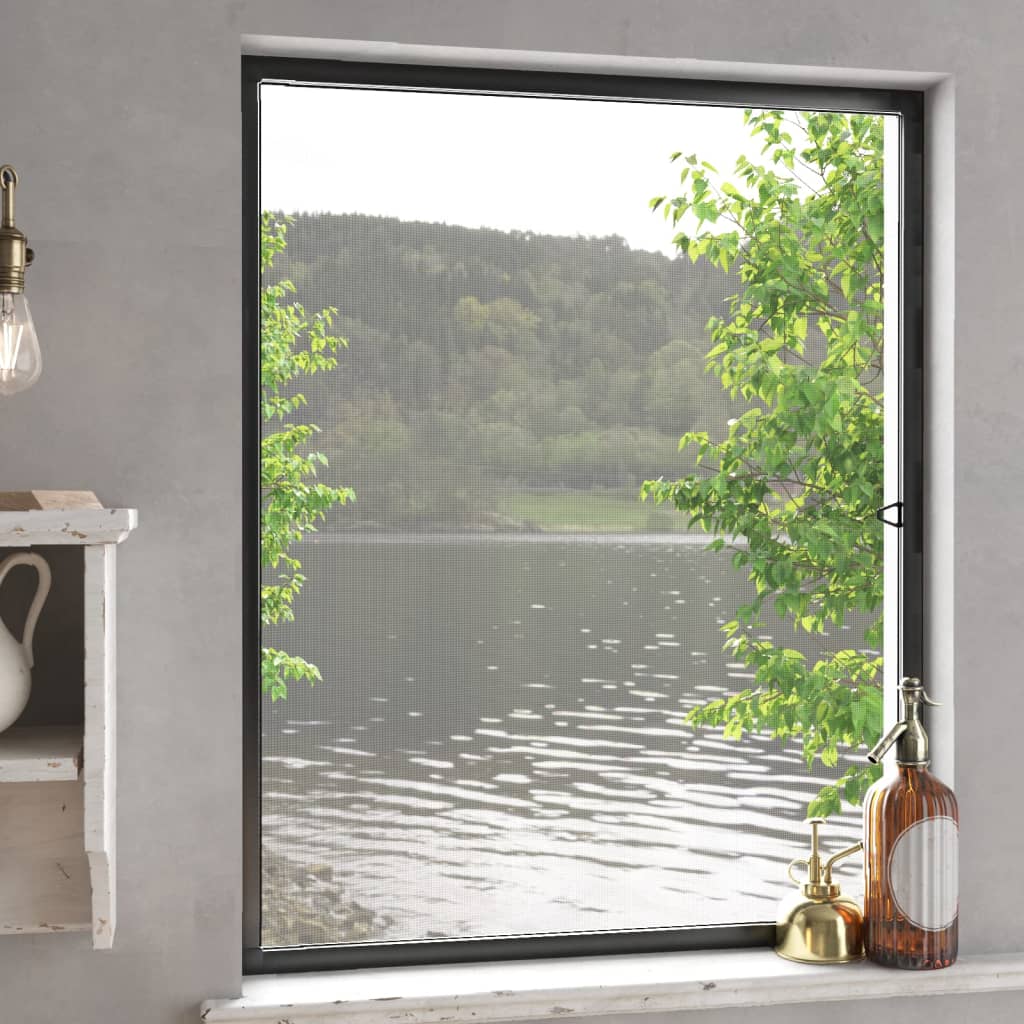 Insektenschutz für Fenster Anthrazit 80x100 cm Insektenschutz für Fenster Anthrazit 80x100 cm