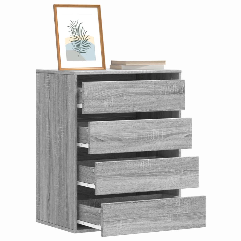Kommode Grau Sonoma 60x41x76 cm Holzwerkstoff