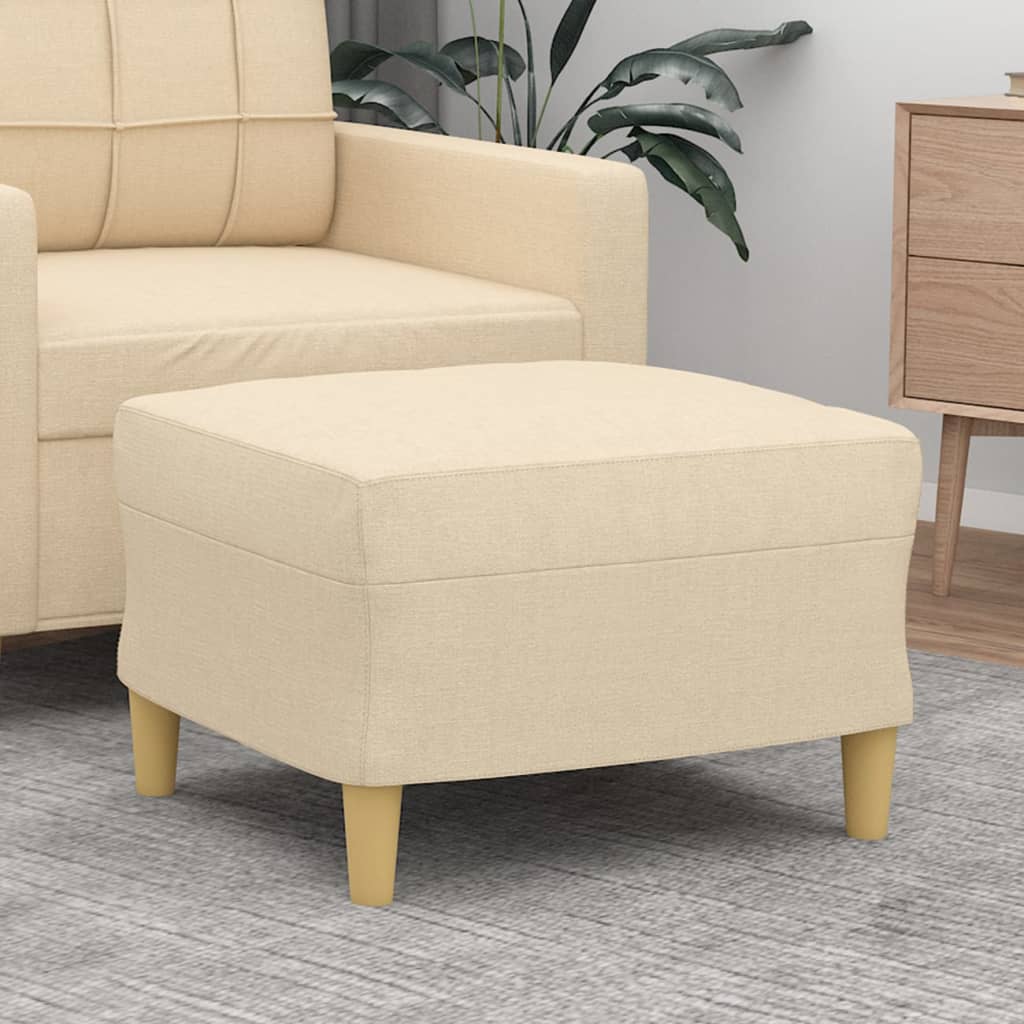 Fußhocker Creme 60x50x41 cm Stoff Fußhocker Creme 60x50x41 cm Stoff