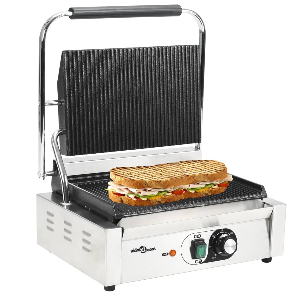 Gerillter Panini-Grill 2200 W 43x30,5x20 cm Gerillter Panini-Grill 2200 W 43x30,5x20 cm
