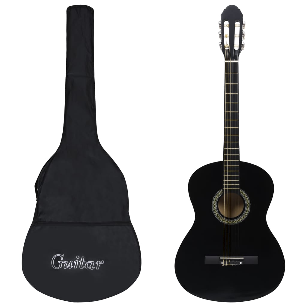 12-tlg. Klassikgitarren-Set für Anfänger Schwarz 4/4 39" 12-tlg. Klassikgitarren-Set für Anfänger Schwarz 4/4 39"