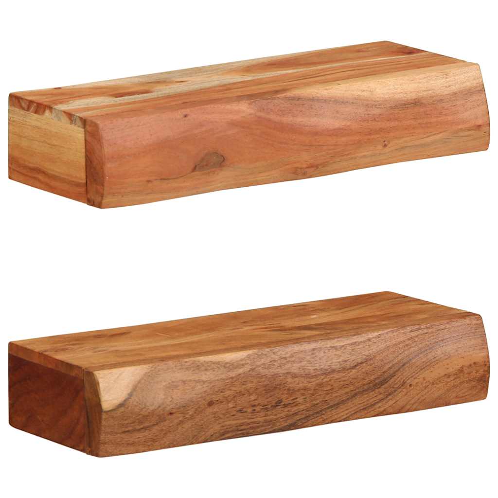 Wandregale 2 Stk. 40x17x8 cm Massivholz Akazie Wandregale 2 Stk. 40x17x8 cm Massivholz Akazie