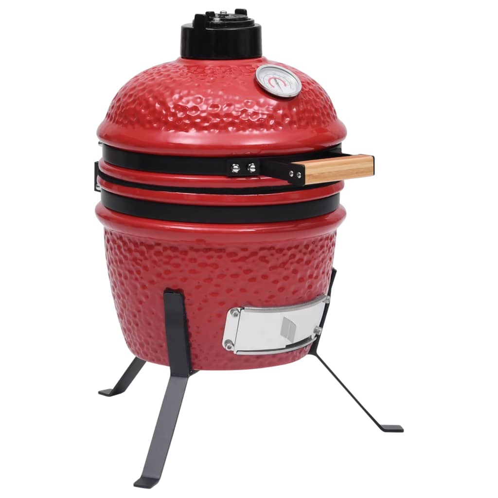 2-in-1 Kamado-Grill Smoker Keramik 56 cm Rot 2-in-1 Kamado-Grill Smoker Keramik 56 cm Rot