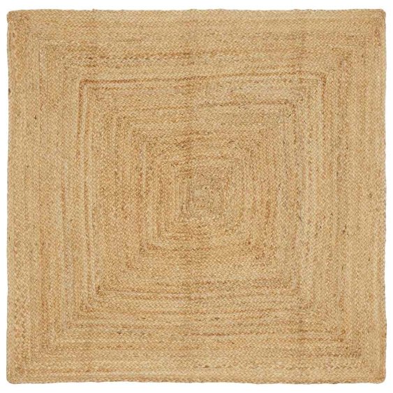 Teppich Beige 120 x 120 cm Jute Teppich Beige 120 x 120 cm Jute