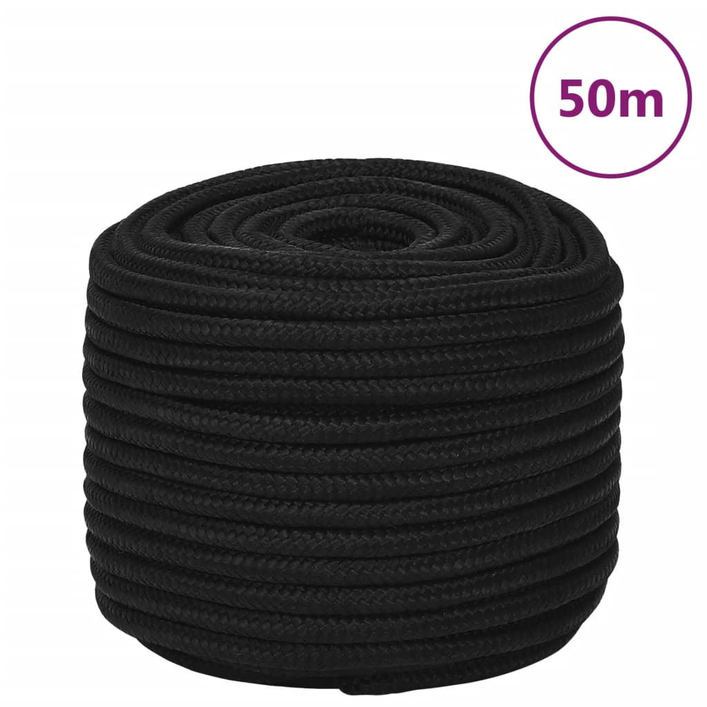 Arbeitsseil Schwarz 14 mm 50 m Polyester Arbeitsseil Schwarz 14 mm 50 m Polyester