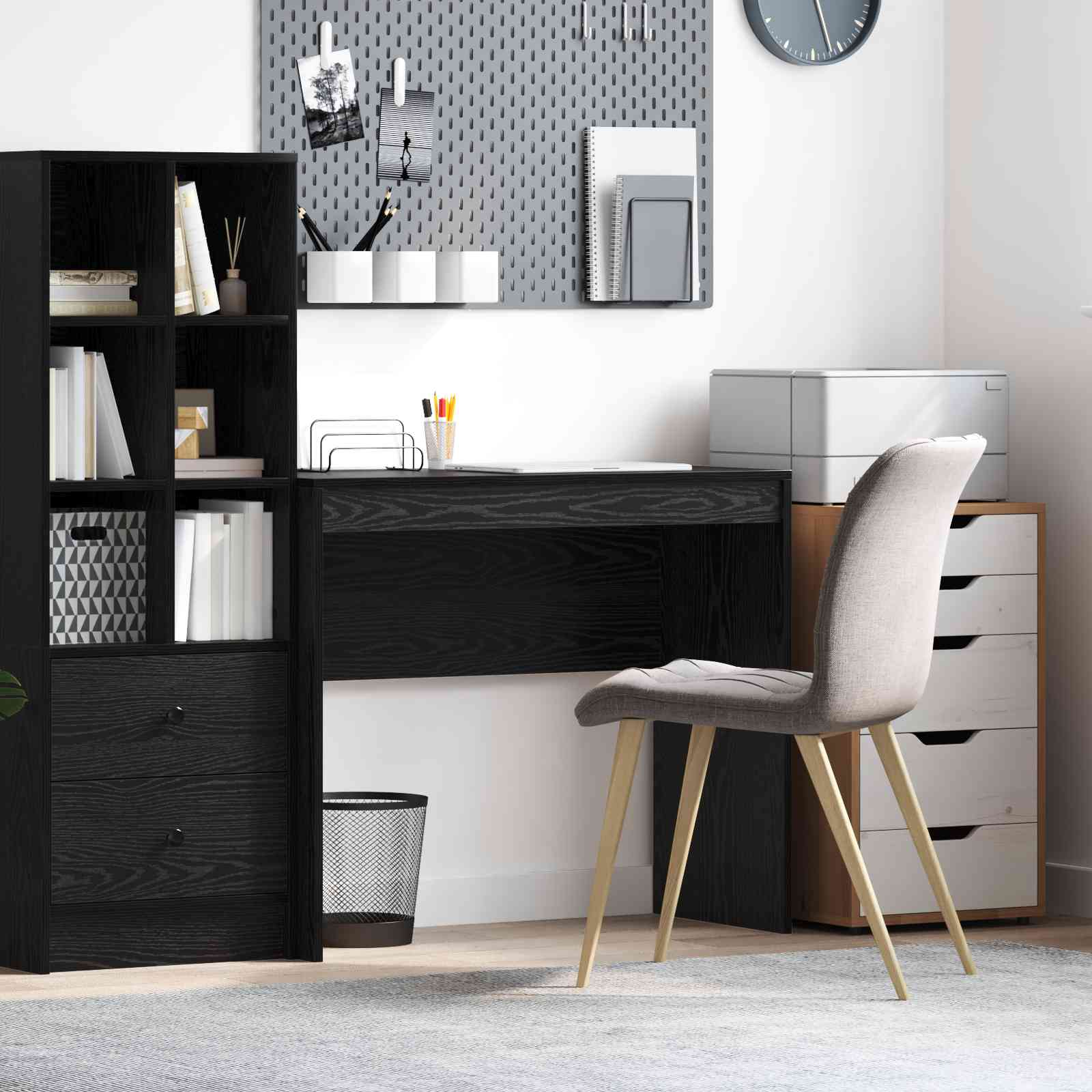 Schreibtisch Schwarze Eiche Holzwerkstoff 90 x 40 x 76 cm Schreibtisch Schwarze Eiche Holzwerkstoff 90 x 40 x 76 cm