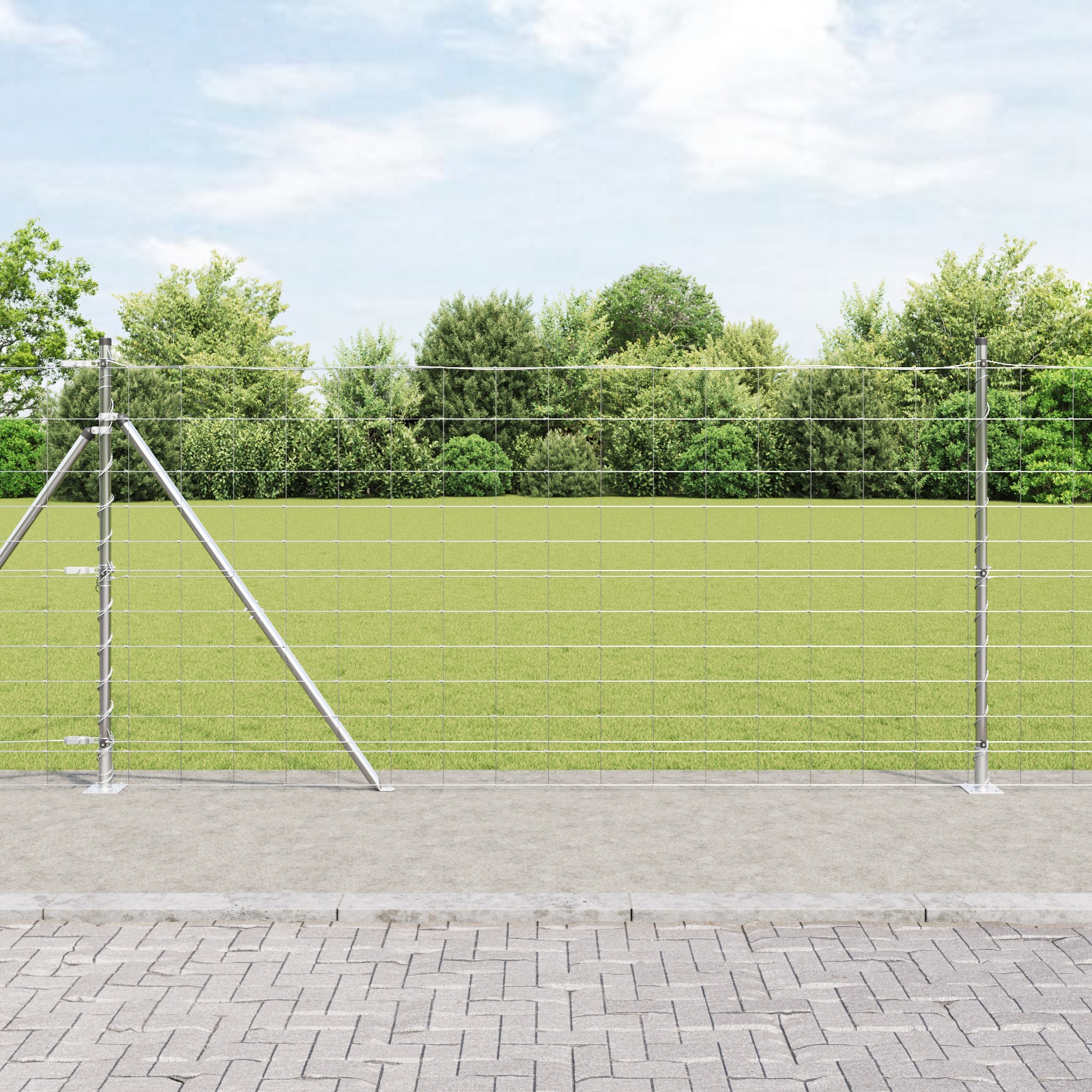 Feldzaun 1,2x25 m Verzinkter Stahl Feldzaun 1,2x25 m Verzinkter Stahl