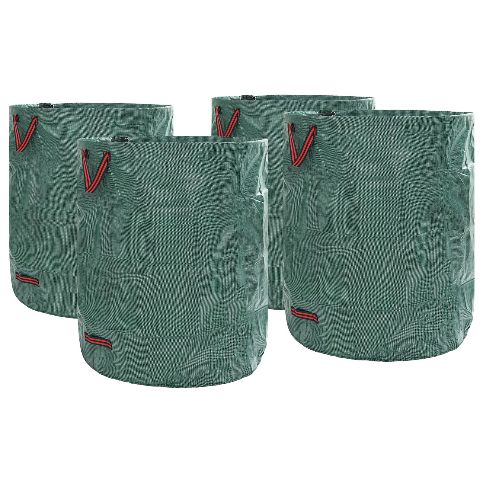 Gartenabfalltaschen mit Griffen 4 Stück Faltbar Rund Grün 500 L Gartenabfalltaschen mit Griffen 4 Stück Faltbar Rund Grün 500 L