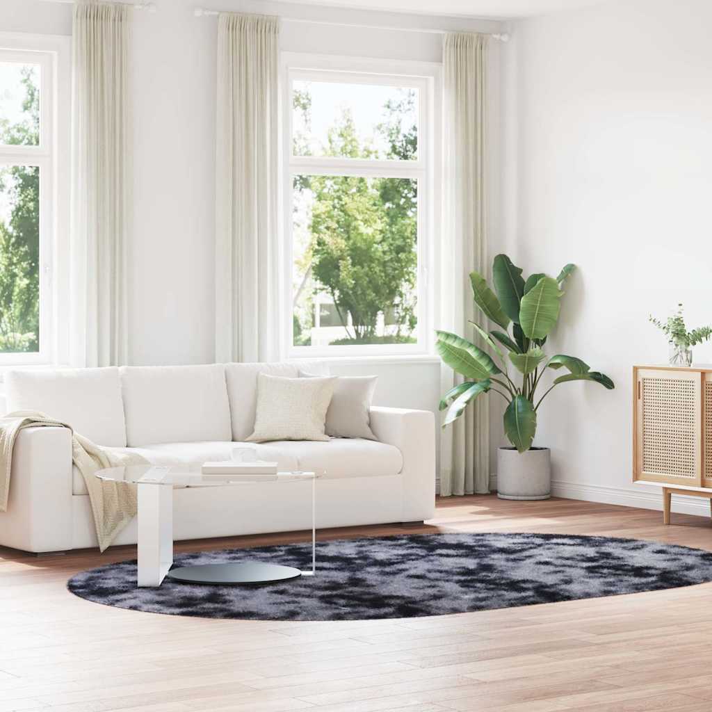 Teppich Shaggy Hochflor NAVARRA Dunkelgrau 300x200 cm Polyester Teppich Shaggy Hochflor NAVARRA Dunkelgrau 300x200 cm Polyester