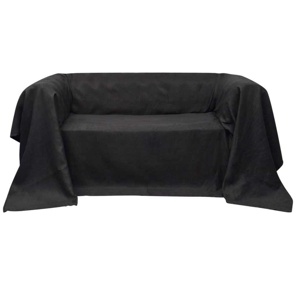 Micro-Suede Sofaüberwurf Tagesdecke Anthrazit 140 x 210 cm Micro-Suede Sofaüberwurf Tagesdecke Anthrazit 140 x 210 cm