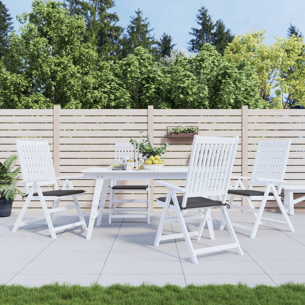Gartenstuhl-Kissen 4 Stk. Anthrazit 40x40x3 cm Oxford-Gewebe Gartenstuhl-Kissen 4 Stk. Anthrazit 40x40x3 cm Oxford-Gewebe