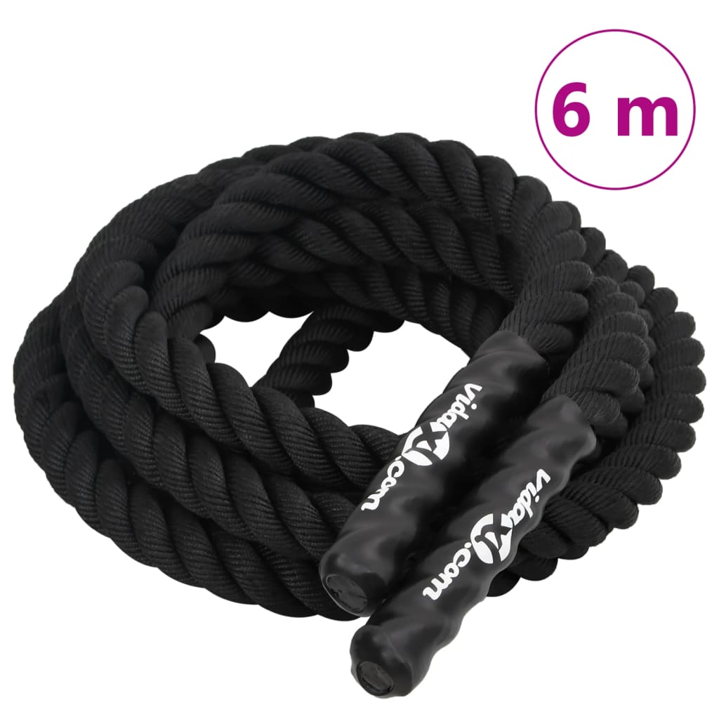 Kampfseil Schwarz 6 m 4,5 kg Polyester Kampfseil Schwarz 6 m 4,5 kg Polyester