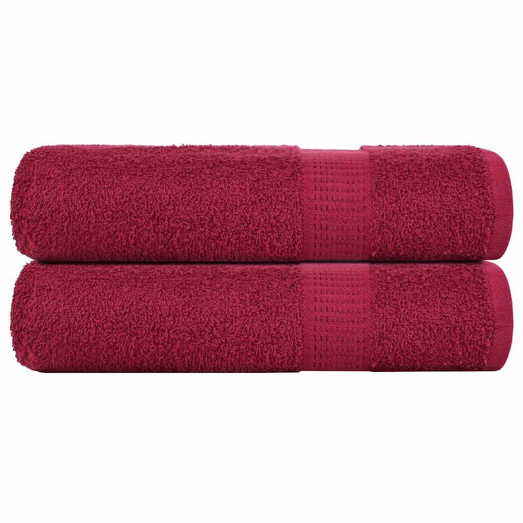Handtücher 2 Stk. Bordeauxrot 50x100 cm 360 g/m² 100% Baumwolle Handtücher 2 Stk. Bordeauxrot 50x100 cm 360 g/m² 100% Baumwolle