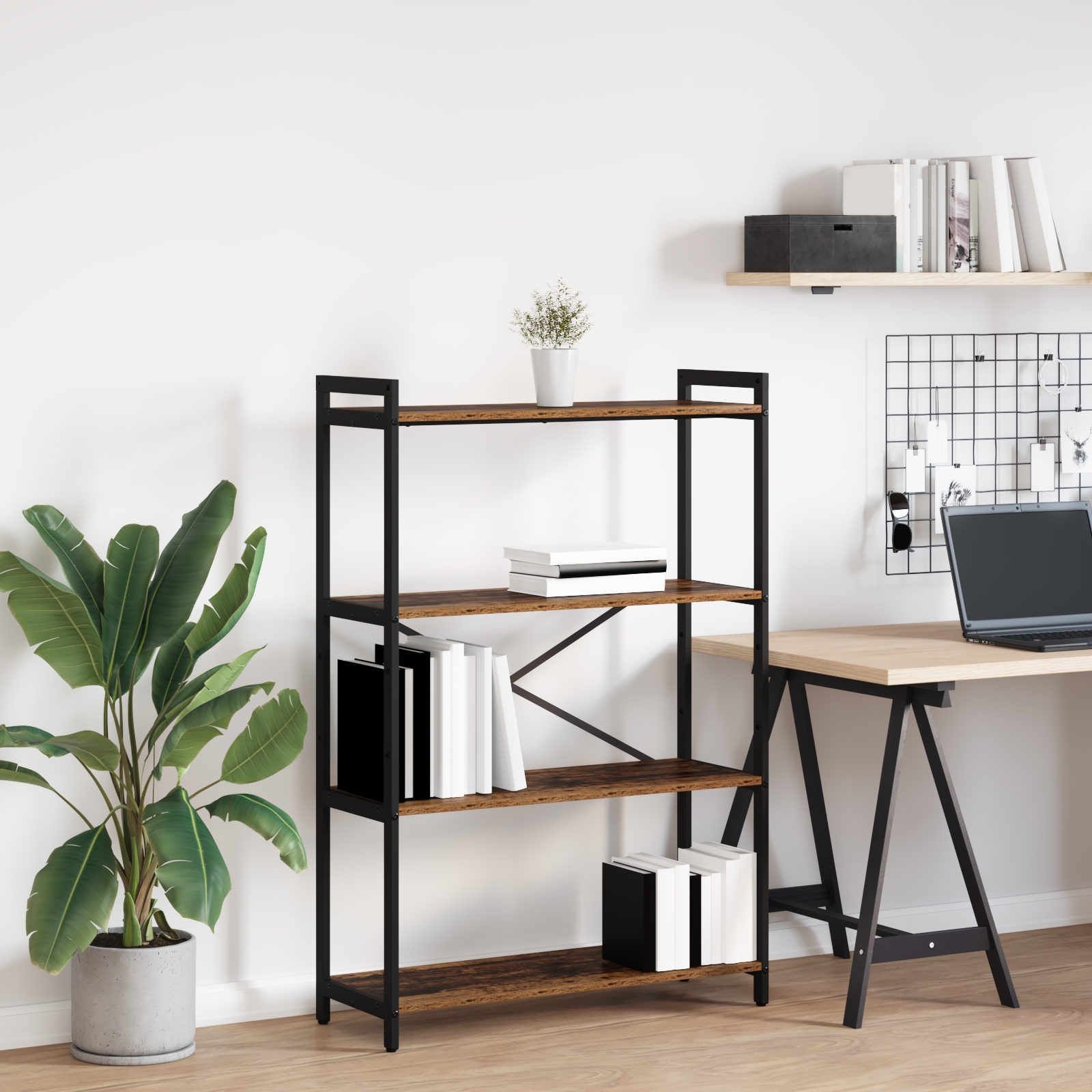 Bücherregal Altholz 80 x 30 x 118 cm Spanplatte