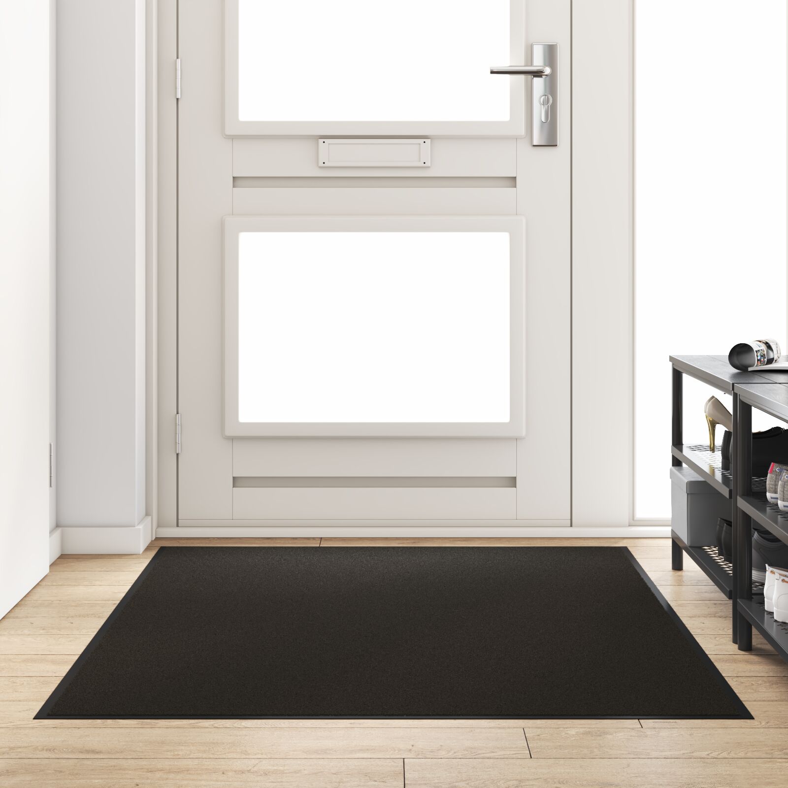 vidaXL Fußmatte rechteckig Schwarz 120x180 cm vidaXL Fußmatte rechteckig Schwarz 120x180 cm