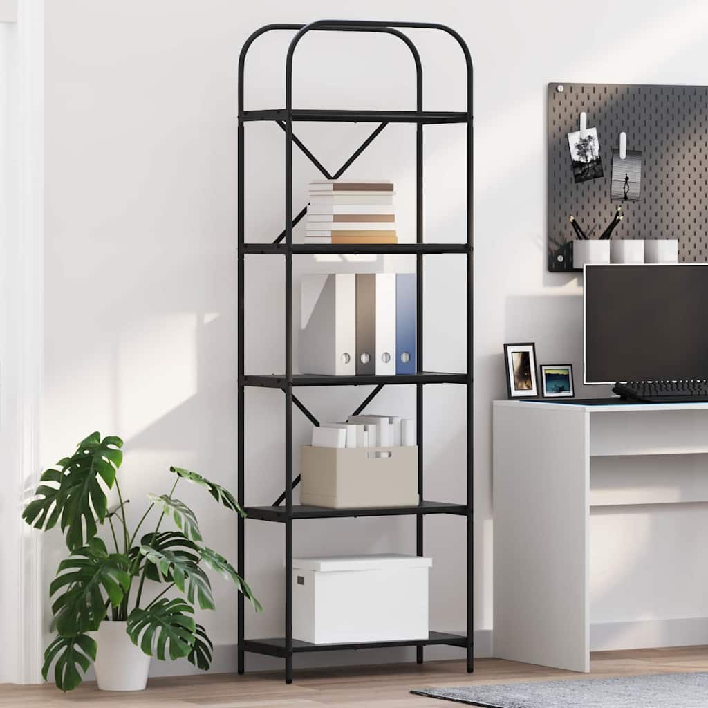 Regal Schwarze Eiche 60 x 30 x 183 cm Holzwerkstoff