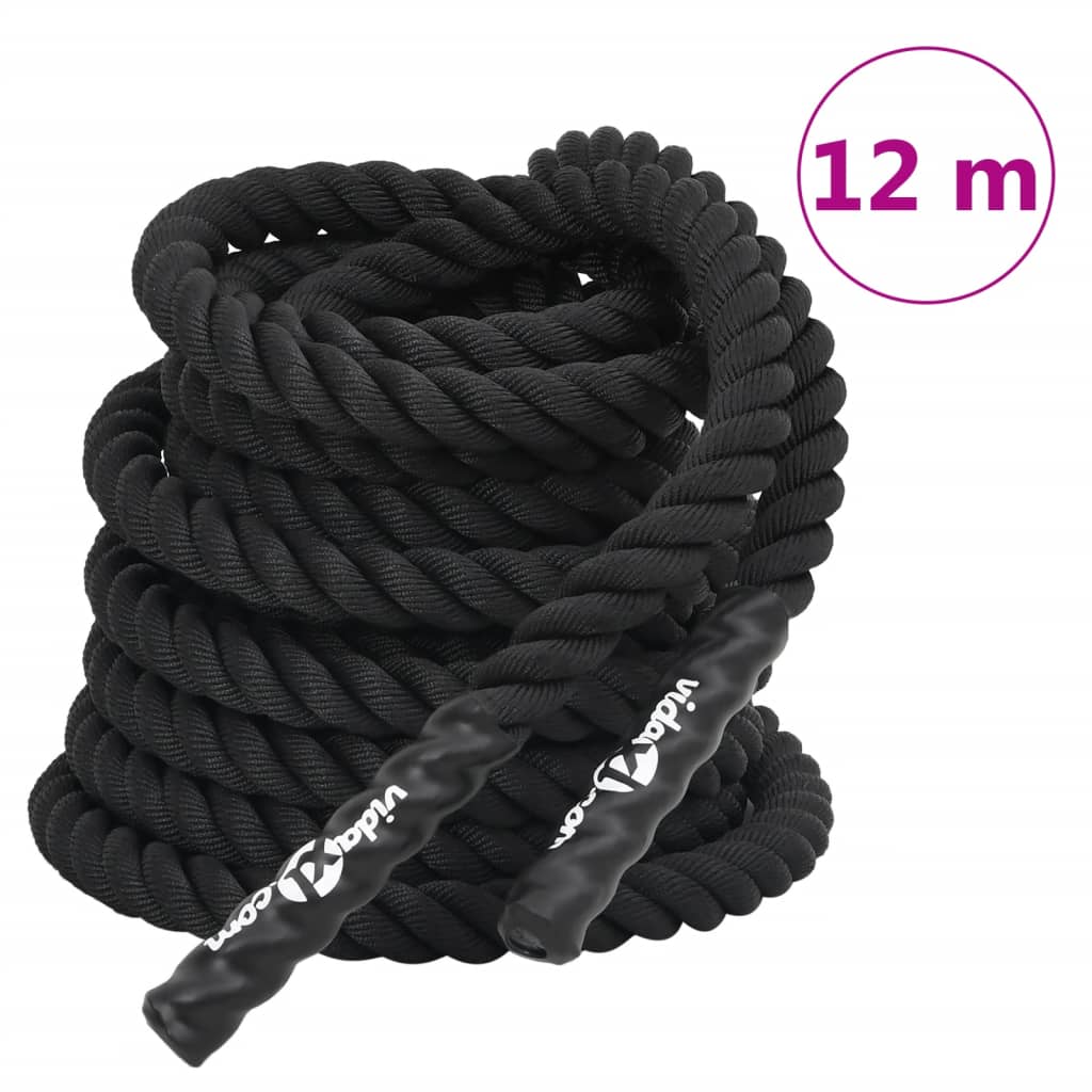 Kampfseil Schwarz 12 m 9 kg Polyester Kampfseil Schwarz 12 m 9 kg Polyester