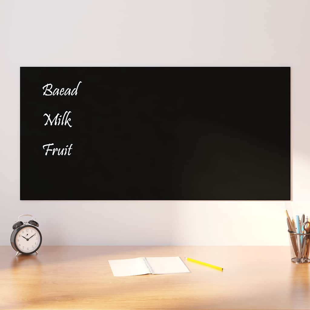 Magnettafel Wandmontage Schwarz 100x50 cm Hartglas Magnettafel Wandmontage Schwarz 100x50 cm Hartglas