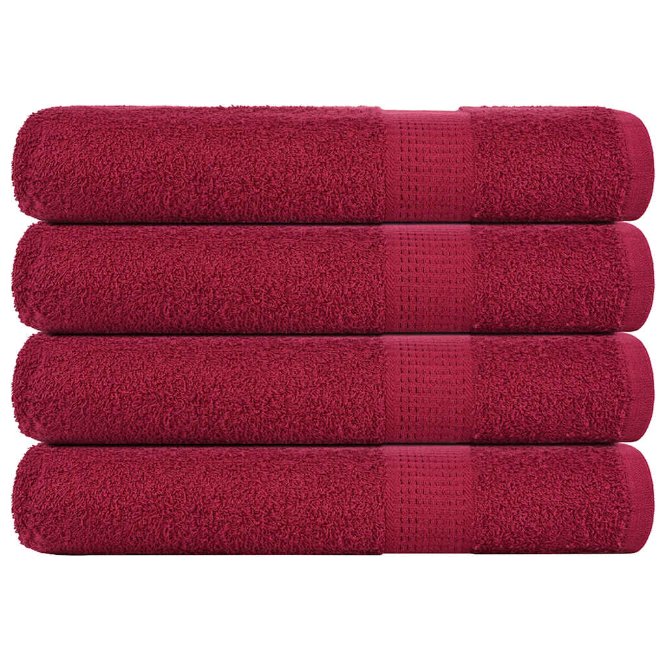 Handtücher 4 Stk. Bordeauxrot 100x200cm 360 g/m² 100% Baumwolle Handtücher 4 Stk. Bordeauxrot 100x200cm 360 g/m² 100% Baumwolle