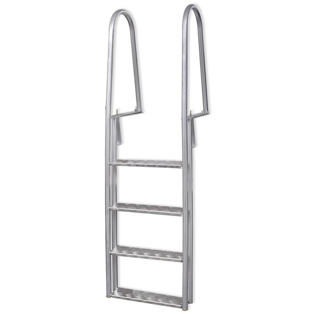 Steg-/Poolleiter 4-stufig Aluminium 167 cm Steg-/Poolleiter 4-stufig Aluminium 167 cm