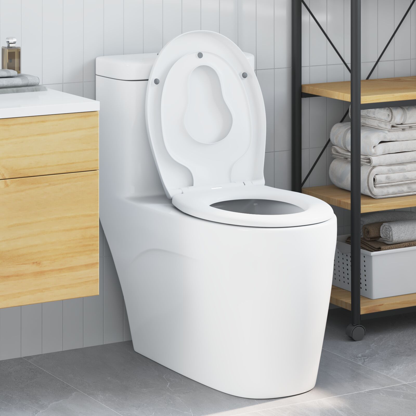 Familien-Toilettensitz mit Kindersitz Schnellverschluss Duroplast Familien-Toilettensitz mit Kindersitz Schnellverschluss Duroplast