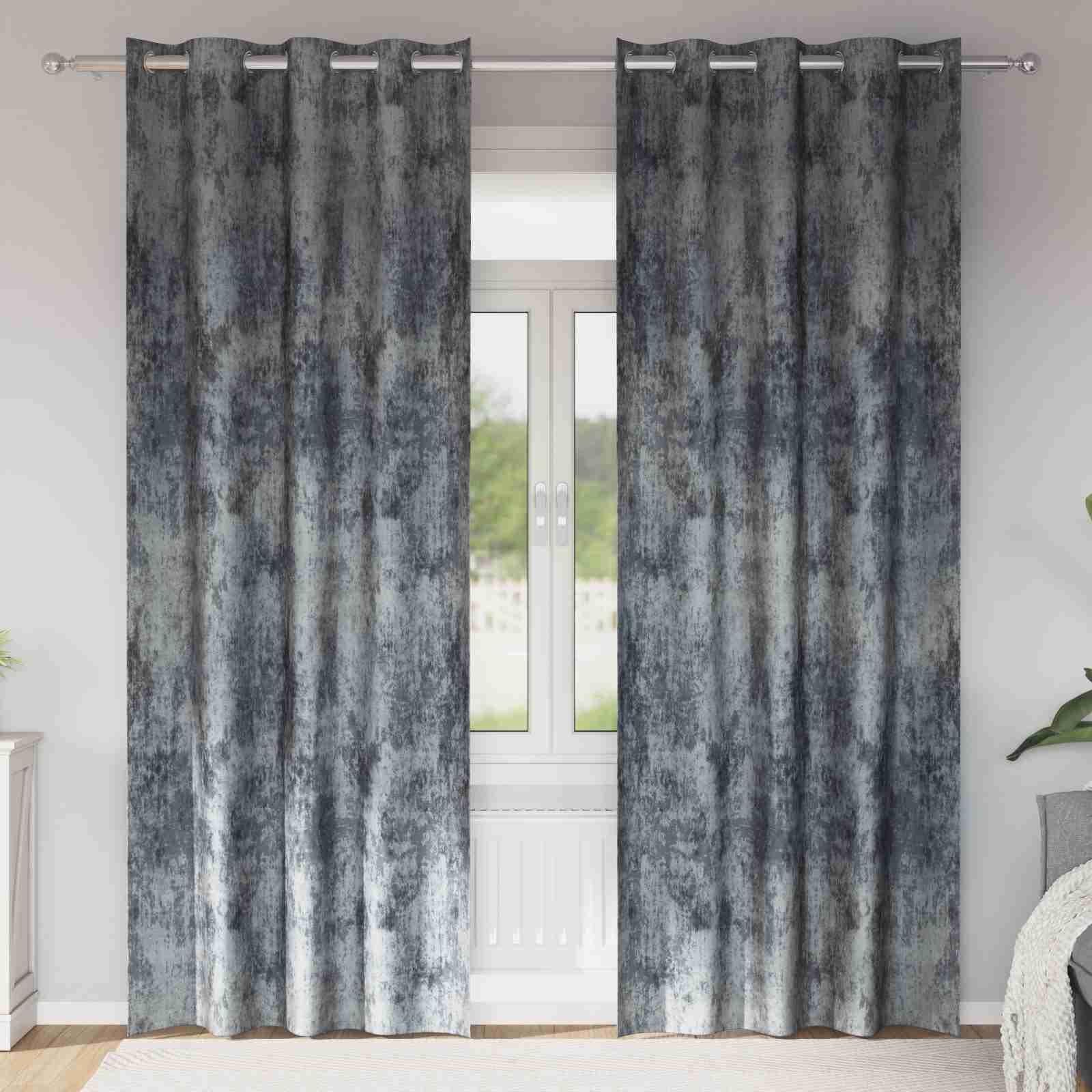 Samtvorhänge 2 Stück mit Ösen Silbergrau 260x140 cm Samtvorhänge 2 Stück mit Ösen Silbergrau 260x140 cm