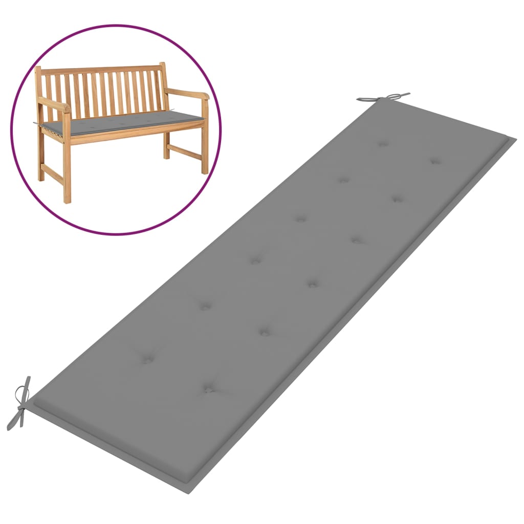 Gartenbank-Auflage Grau 180x50x3 cm Oxford-Gewebe Gartenbank-Auflage Grau 180x50x3 cm Oxford-Gewebe