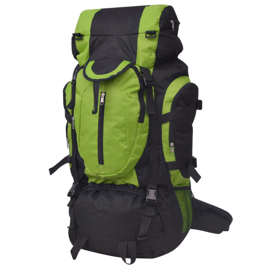 Wanderrucksack XXL 75 L Schwarz und Grün Wanderrucksack XXL 75 L Schwarz und Grün