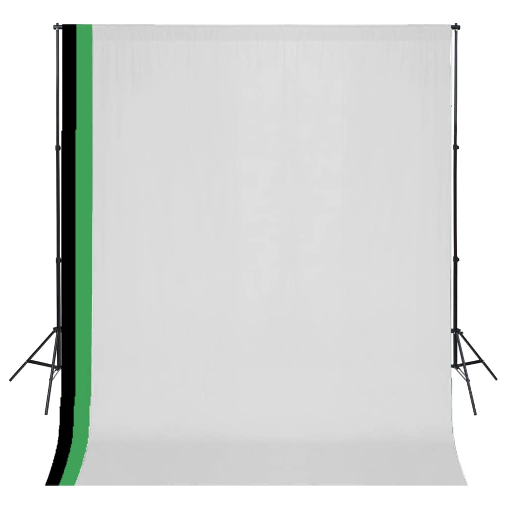 Fotostudio Set 3 Baumwolle-Hintergründe Rahmen verstellbar 3x3m Fotostudio Set 3 Baumwolle-Hintergründe Rahmen verstellbar 3x3m