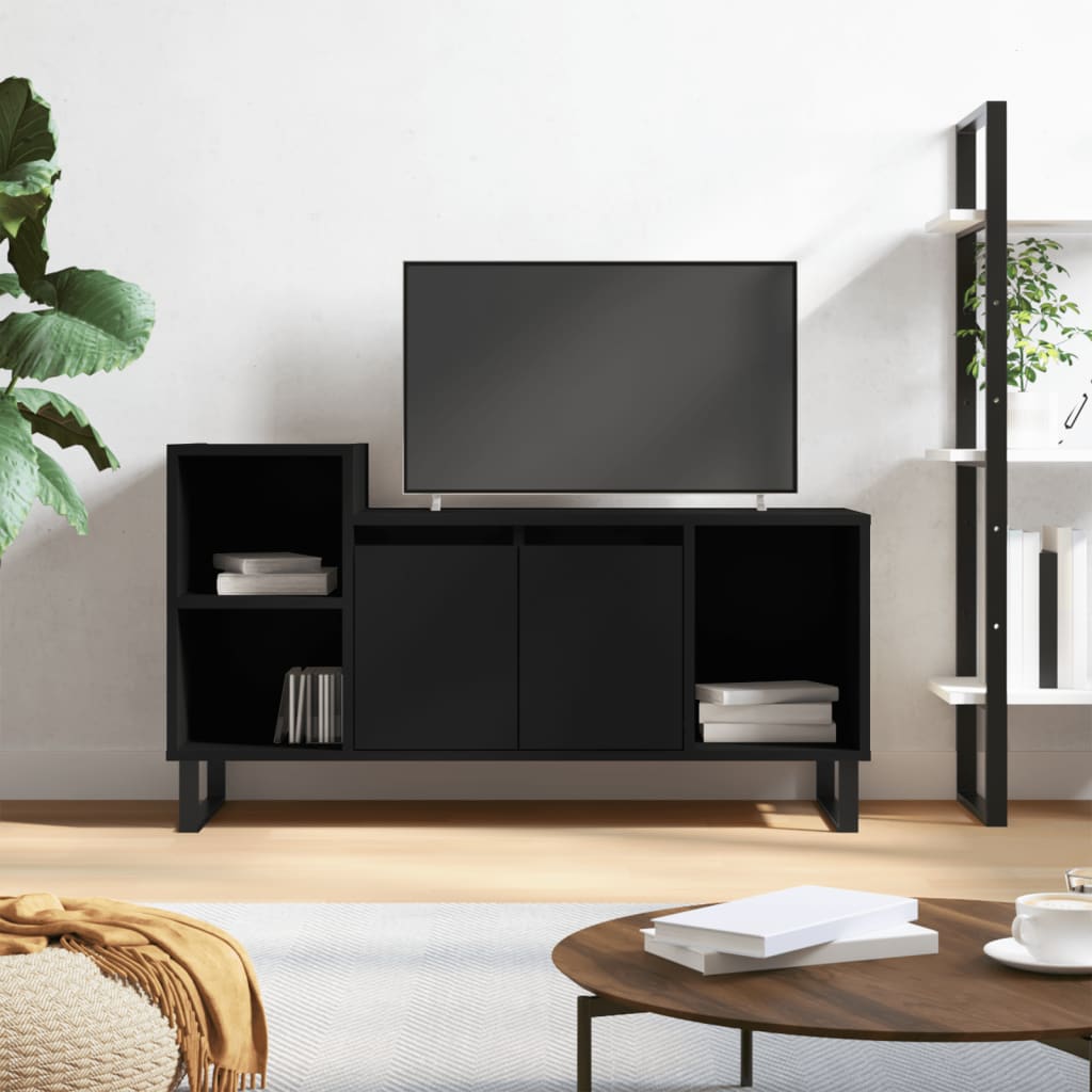 TV-Schrank Schwarz 100x35x55 cm Holzwerkstoff TV-Schrank Schwarz 100x35x55 cm Holzwerkstoff